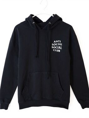 Anti Social Social Club Black Hoodie with White Logo
